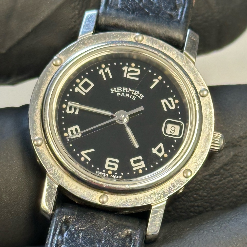 Hermès Clipper CL4.210 Black Dial, Silver Stainless Steel 24mm Luxury Watch - Picture 4 of 15